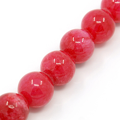 Dyed Natural Jade Beads Strands G-D434-8mm-08-1-1