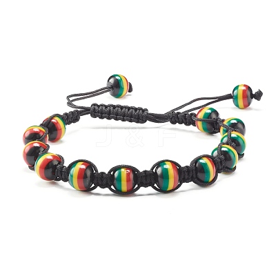 Adjustable Braided Beads Bracelets BJEW-JB07014-1