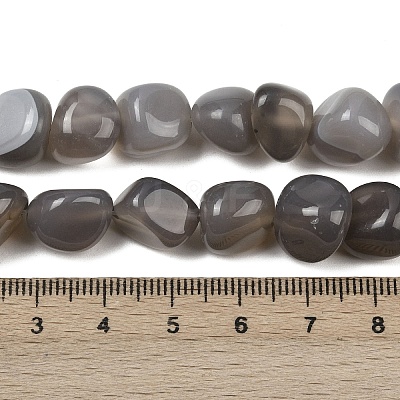Natural Grey Agate Beads Strands G-L630-F01-01J-1