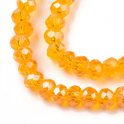 Electroplate Glass Beads Strands EGLA-A034-T1mm-A24-1