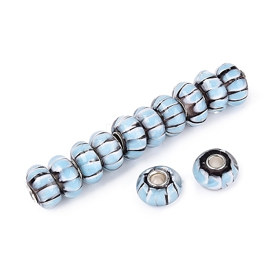 Handmade Lampwork & Brass Core European Beads LS-LAMP-N044-01S-02-1