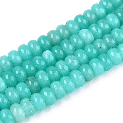 Dyed Natural White Jade Beads Strands X-G-T139-59A-10-1