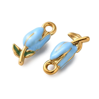 304 Stainless Steel Enamel Pendants STAS-B100-04G-03-1