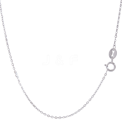 1Pc 925 Sterling Silver Cable Chain Necklaces NJEW-BBC0001-14-1