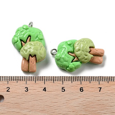 Spring Theme Opaque Resin Pendants RESI-R444-04I-1