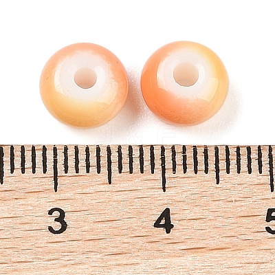 Opaque Spray Painted Glass Beads GLAA-G118-01D-1