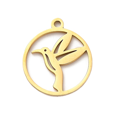 304 Stainless Steel Pendants STAS-M117-02B-G-1
