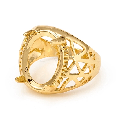 Long-Lasting Plated Brass Solitaire Ring Settings KK-D160-03G-1
