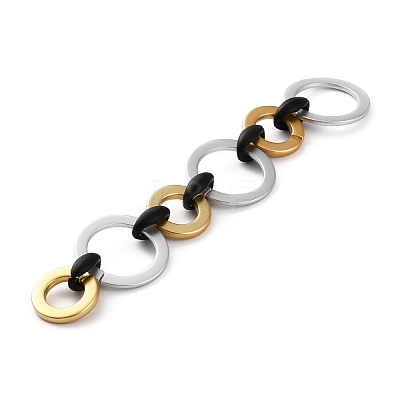Handmade Spray Painted CCB Chains AJEW-JB00854-02-1