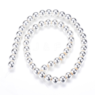 Electroplate Non-magnetic Synthetic Hematite Bead Strands X-G-Q466-4mm-02-1