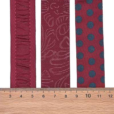 9 Yards 3 Styles Polyester Ribbon SRIB-A014-A05-1