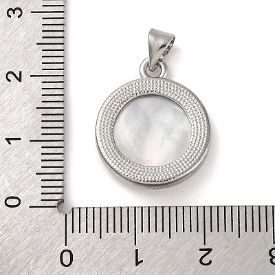 Natural White Shell Carved Moth Pendants KK-D537-04P-02-1