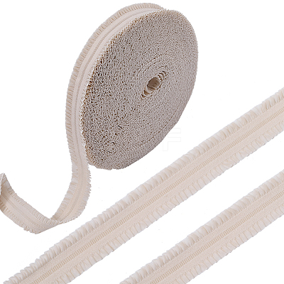 20 Yards Ruffled Nylon Elastic Lace Trim EW-WH0018-02A-1