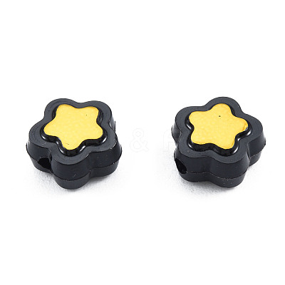 Plating Opaque Acrylic Beads OACR-N136-01A-1