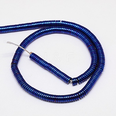 Electroplate Non-magnetic Synthetic Hematite Beads Strands G-J164A-4mm-05-1