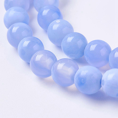 Natural Dyed & Heated Agate Bead Strands G-P277-01-6mm-1