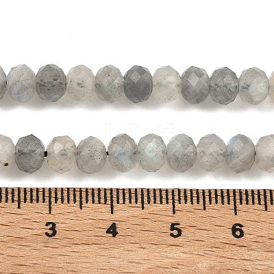 Natural Labradorite Rondelle Bead Strands G-O095-04-A-01A-1