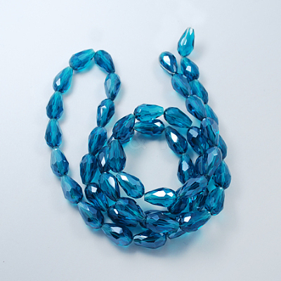 Electroplate Glass Beads Strands EGLA-R008-6x4mm-4-1