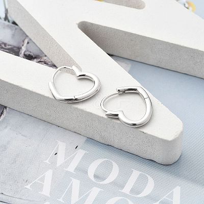 925 Sterling Silver Hoop Earrings EJEW-R001-01S-1