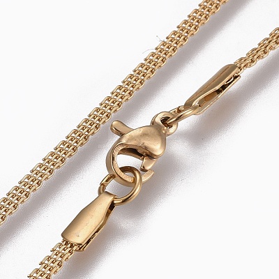 304 Stainless Steel Chain Necklaces NJEW-L167-07A-G-1