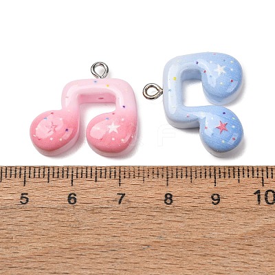 Opaque Resin Pendants RE-CBAEB26-01B-1