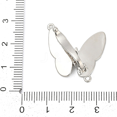 Brass Micro Pave Clear Cubic Zirconia Fold Over Clasps KK-Z078-35P-1