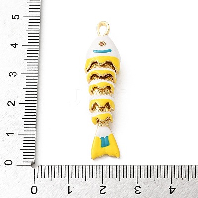 Brass Micro Pave Orange Cubic Zirconia Pendants CU-CBA03AF-15G-01-1
