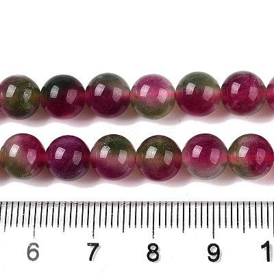 Dyed Natural White Jade Beads Strands G-T138-8mm-210-13-1