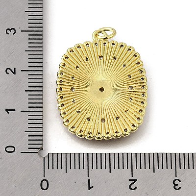 Brass Micro Pave Cubic Zirconia Pendants KK-U072-40A-G-1