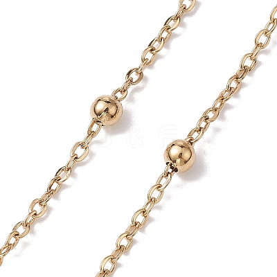 Flower Handmade Acrylic Imitation Pearl Beaded Link Chain AJEW-JB01208-01-1