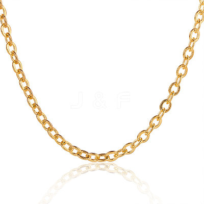 Brass Flat Oval Cable Chains CHC-CJ0001-18-NR-1