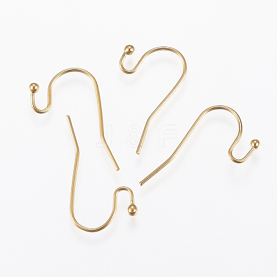 Ion Plating(IP) 316 Stainless Steel Earring Hooks STAS-E145-09G-1