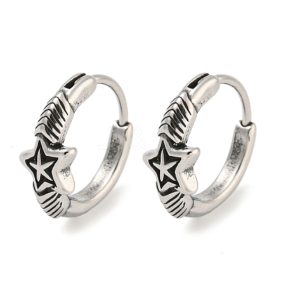 316 Surgical Stainless Steel Hoop Earrings EJEW-D096-13H-AS-1