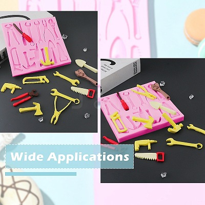 2Pcs Tool Theme Silicone Molds for DIY Craft ST-CJ0007-73-1