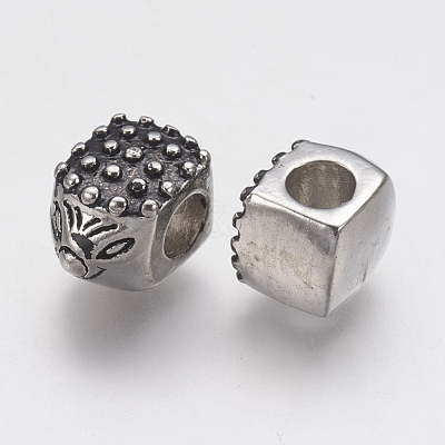 Ion Plating(IP) 304 Stainless Steel European Beads STAS-J022-037AS-1