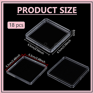 PMMA Square Plastic Box CON-WH0200-05B-1