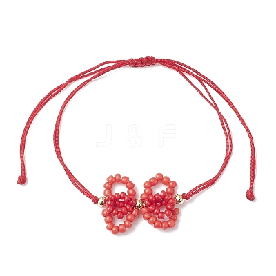 3Pcs 3 Colors Glass Seed Beads Braided Bead Bracelets BJEW-MZ00230-1