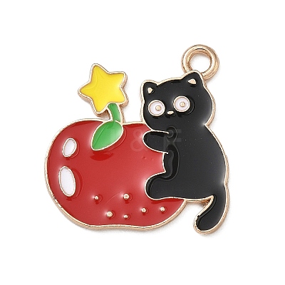 Christmas Alloy Enamel Pendants ENAM-I071-01KCG-07-1