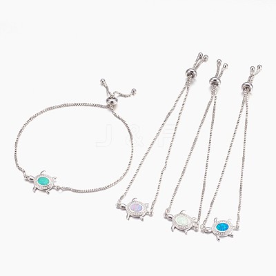 Adjustable Brass Bolo Bracelets BJEW-K204-03-P-1
