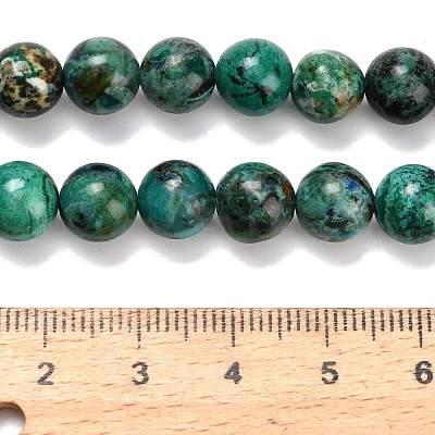 Natural Chrysocolla Beads Strands G-L642-B12-8mm-1