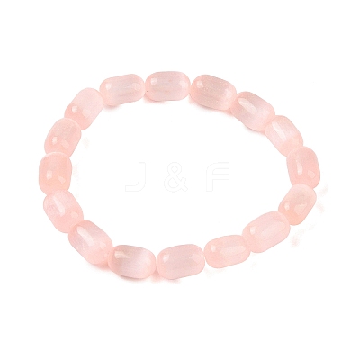 Natural Selenite Beaded Stretch Bracelets BJEW-L694-001-1