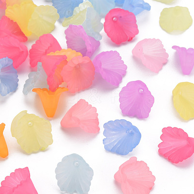 Frosted Acrylic Bead Caps MACR-S371-10A-1