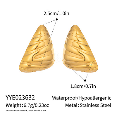 304 Stainless Steel Stud Earrings QT5422-1-1