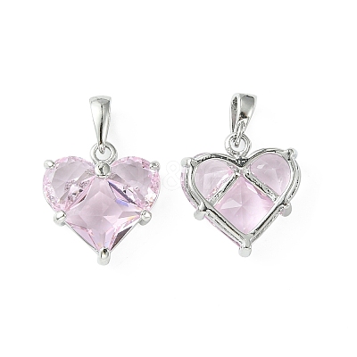 Brass Micro Pave Cubic Zirconia Charms KK-L208-03P-04-1