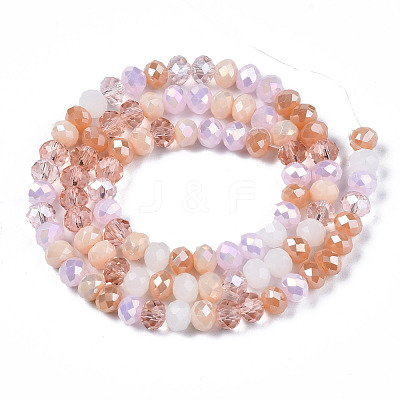 Electroplate Glass Beads Strands EGLA-N002-12I-1
