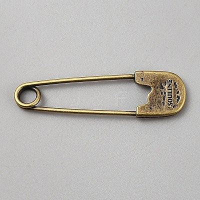 Zinc Alloy Safety Pins JEWB-WH0030-78H-1
