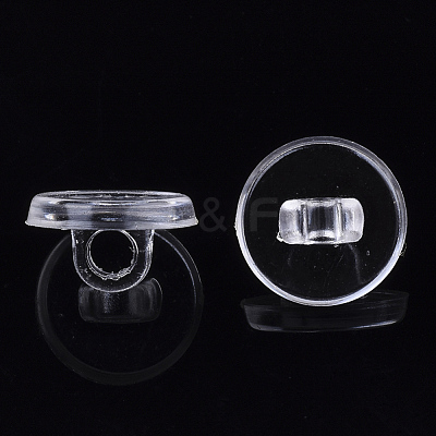 Transparent AS Plastic Charm Base Settings FIND-T064-011-1