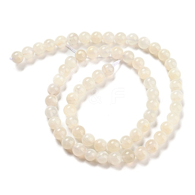 Natural White Moonstone Beads Strands X-G-F306-05AB-6mm-01-1