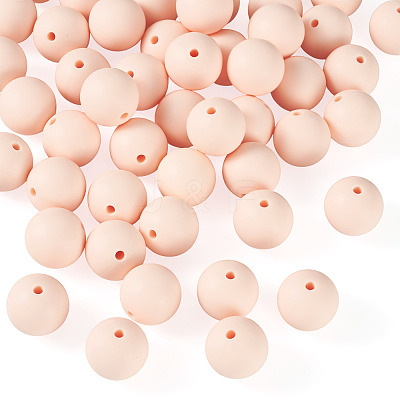 50Pcs Food Grade Eco-Friendly Silicone Beads SIL-TADJ0001-03E-1