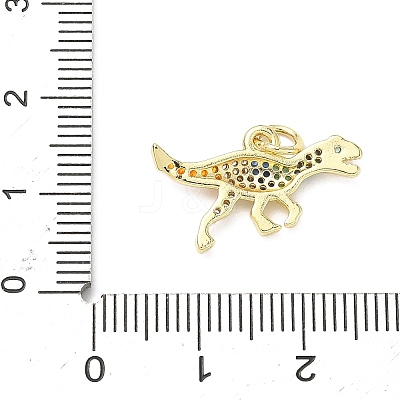 Brass Micro Pave Cubic Zirconia Pendants ZIRC-I356-10G-1